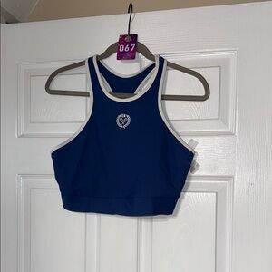 67 Blue Athletic Sports Bra Top